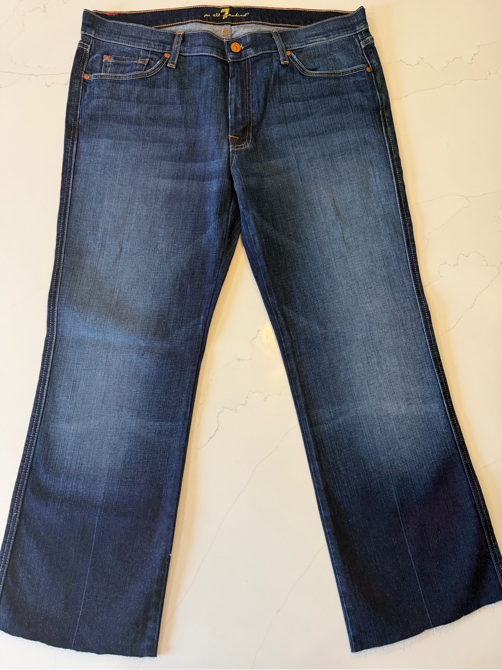 Vintage 7 For All Mankind Dark Indigo Jeans - Navy- A Pocket- Never Worn